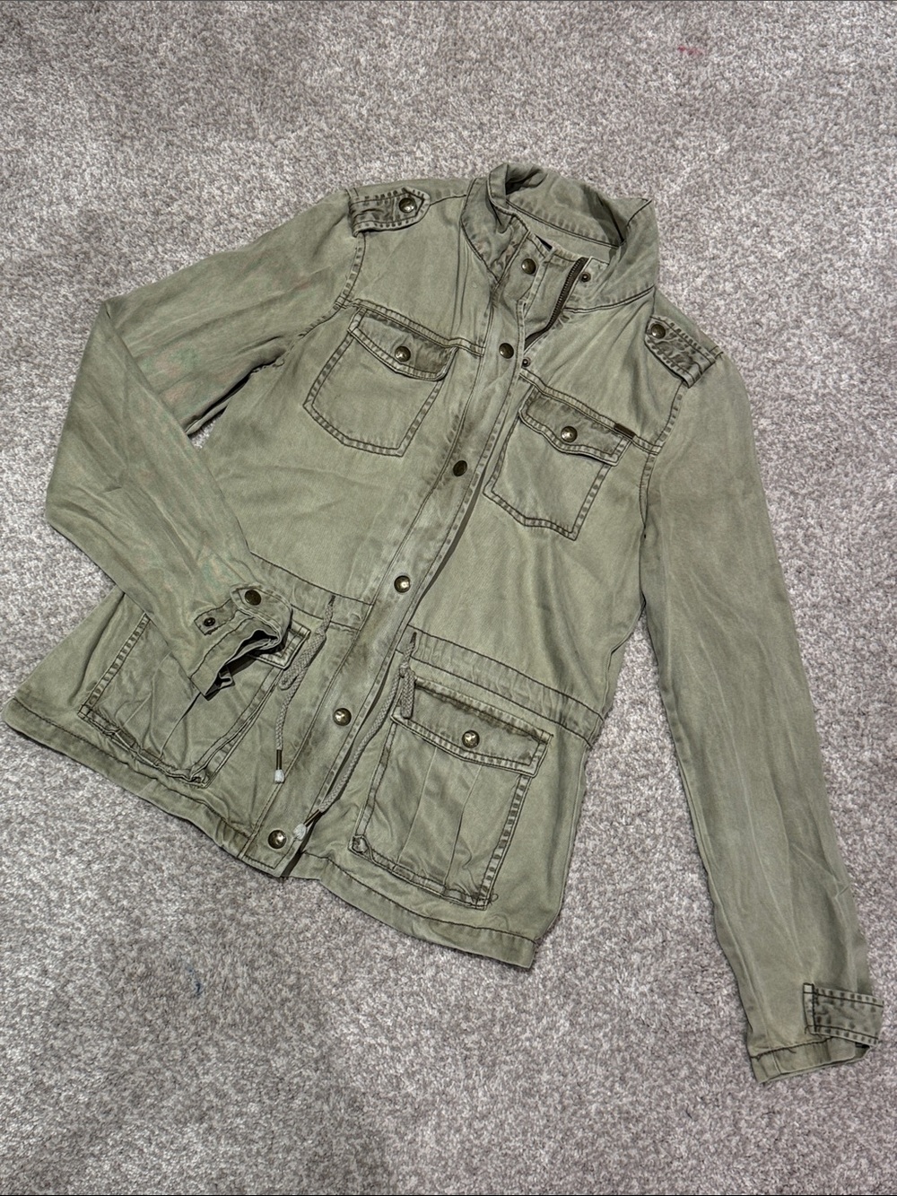 Olive Utility Field Jacket - Women